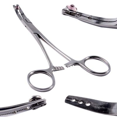 CHUANCI Professional MicroDermal Surface Anchor Holder - Dermal Anchor Holding Tool for Body Piercing Jewelry Forcep (Three Holes)