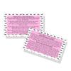Lash Lift + Tint Aftercare Instruction Cards | 50 Pack | 2 x 3.5 inches Business Card Size | Eyelash Lift and Tint Kit at home diy aftercare supplies | Lash Print with Pink Inlay Design view 1