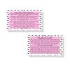 Lash Lift + Tint Aftercare Instruction Cards | 50 Pack | 2 x 3.5 inches Business Card Size | Eyelash Lift and Tint Kit at home diy aftercare supplies | Lash Print with Pink Inlay Design view 2