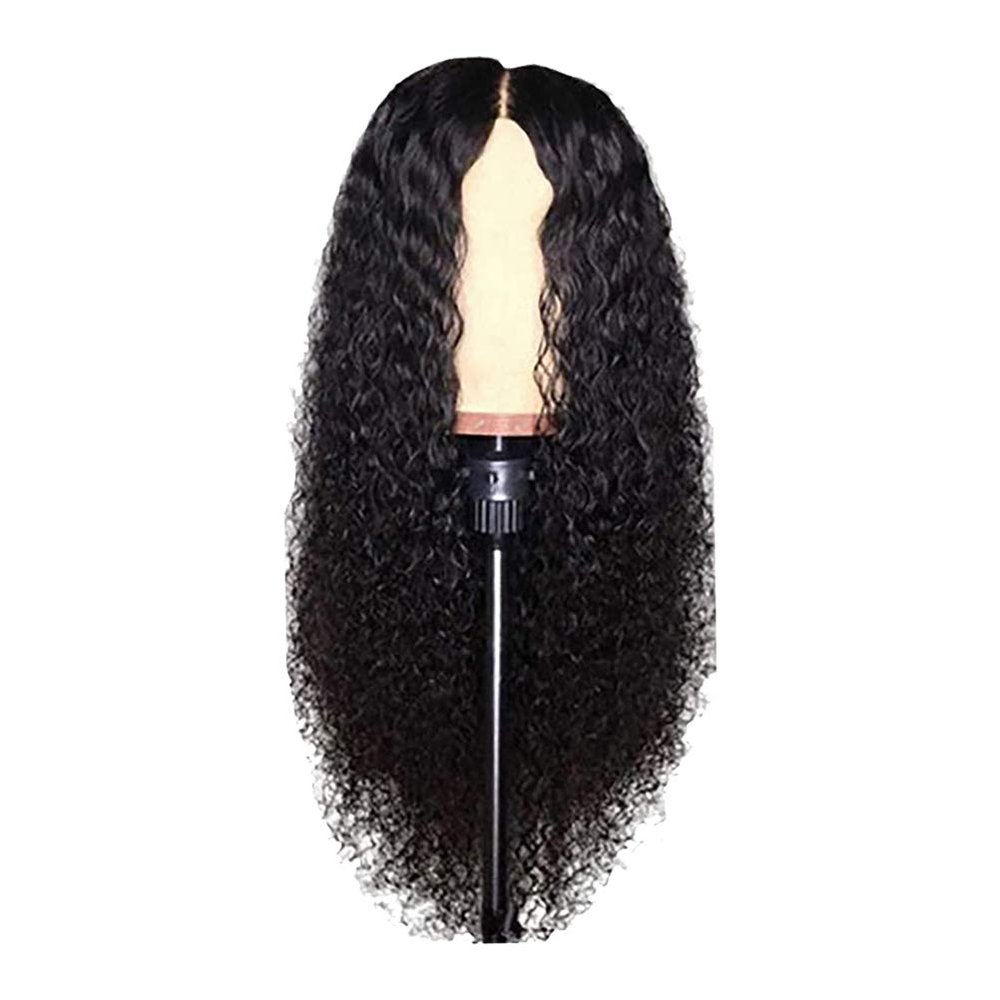 24inch Curly Lace Closure Wigs Brazilian Curly Front Wigs Virgin Hair Wigs for Black Women