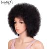 JOEDIR HAIR Afro Wigs for Black Women Human Hair Short Afro Kinky Curly Wig 8 Inch Natural Black Large Afro Wigs (Color:1B) view 4