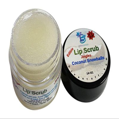 Diva Stuff Ultra Hydrating Lip Scrub for Soft Lips, Gentle Exfoliation, Moisturizer & Conditioner, oz - Made in the USA (JIngles Coconut Snowball)