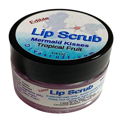 Diva Stuff Ultra Hydrating Lip Scrub for Soft Lips, Gentle Exfoliation, Moisturizer & Conditioner, oz - Made in the USA (Mermaid Kisses)