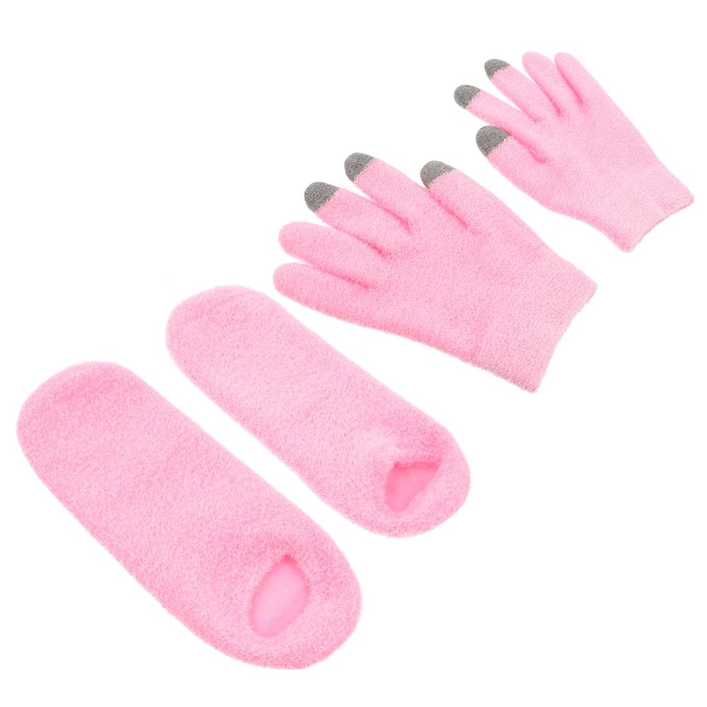Beaupretty 1set Gel Gloves Full Finger Socks Moisturizing Design for Phone Use Comfortable Fit for Men Women for Outdoor Activities and Gaming