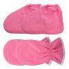 4pcs Essential Gloves Paraffin Wax Warmer Mittens Hand Gloves Heated Spa Mittens Foot Liners Paraffin Booties and Gloves Hot Wax Bath Gloves Work Pink Foot Wax Flannel view 1