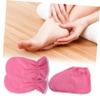 4pcs Essential Gloves Paraffin Wax Warmer Mittens Hand Gloves Heated Spa Mittens Foot Liners Paraffin Booties and Gloves Hot Wax Bath Gloves Work Pink Foot Wax Flannel view 3