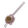 ALIQI Long Handle Shower Bath Brush Body Massage Brushes 2-in-1 Sided Natural Wooden Bristles Bath Ball view 1