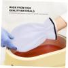 4pcs Essential Oil Gloves Paraffin Wax Mitts for Hand Gloves for Work Spa Paraffin Moisturizing Hand Gloves Wax Gloves Heated Foot Spa Polyester Women's Take a Bath White Sock view 3