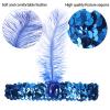 Lurrose 6pcs Sequin Flapper Headband Roaring 20s Feather Headpiece for Women Girl Cosplay Dress Up Costume Accessories view 2