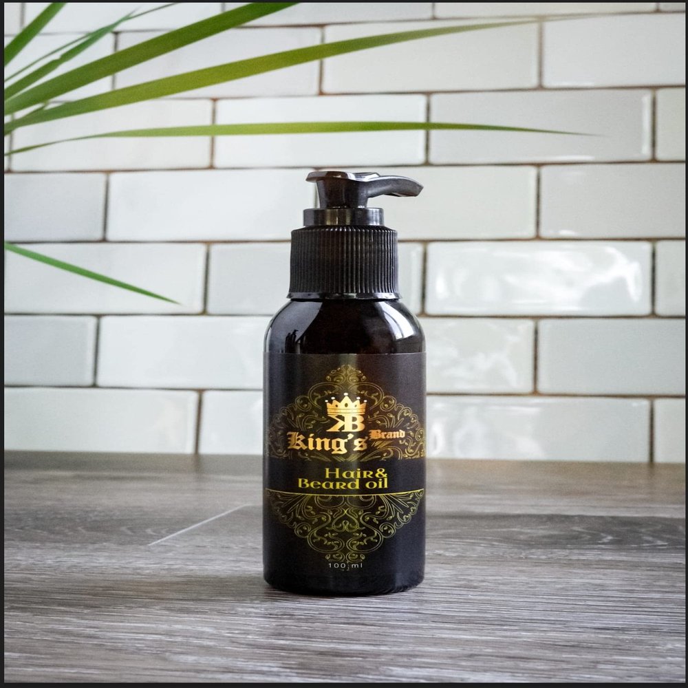 King's Brand Hair & Beard Oil Premium Professional Quality with Aloe Vera Extract 3.38 OZ