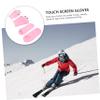 Gel Moisturizing Spa Gloves and Socks Set, 2 Pairs Skin Screen Gloves Winter Moisturizing Socks Set for Dry Feet and Cracked Heel Spa Pink view 3