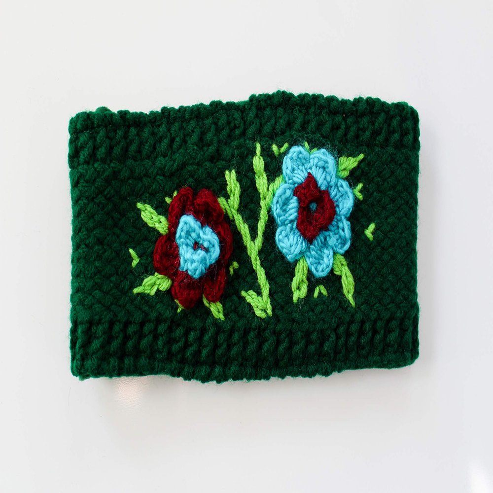 MAYA WEAVER Knit Headband, wool lined headband, stretchable headband (size S-M)