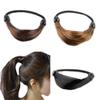 ALIQI 4 Pcs Fashion Women Straight Wig Elastic Hair Bands Black Brown Hair Rope Ponytail Holder Hair Accessories for Women Girls view 2