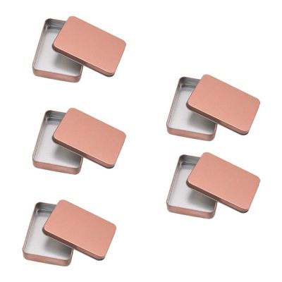 Cabilock 5pcs Square Tinplate Box Creative Storage Container for Keychains Nail Clippers and More Versatile and Smooth Finish for Travel and Organization Color