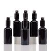 YIZHAO Black Glass Spray Bottles 2oz, with Small Fine Mist Spray, Metal Cap, Refillable for Essential Oil,Travel,Cleaning,Perfume,Aromatherapy,Makeup  6 Pcs view 1