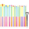 Docolor Eyeshadow Brushes 16 Pieces Colorful Eyeshadow Brush Set With Soft Synthetic Hairs and 1PCS Eyelash Comb Curler Eyelash Separator Mascara Applicator view 1