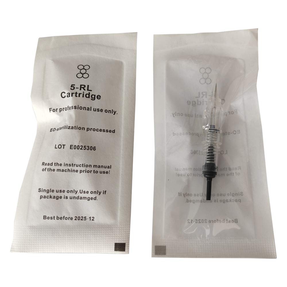 10pcs 5F Disposable Needle Cartridge Permanent Makeup Eyebrow Tattoo Needles 1R 3R 5R 3F 5F 7F Sterilized Microblading For O-1Machine Screw Mouth