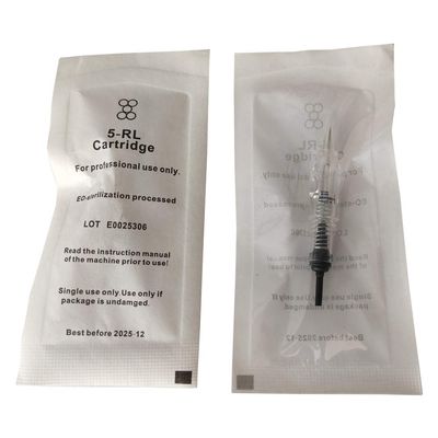 10pcs 1RL Disposable Needle Cartridge Permanent Makeup Eyebrow Tattoo Needles 1R 3R 5R 3F 5F 7F Sterilized Microblading For O-1Machine Screw Mouth