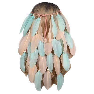 Handmade Hippy Headband Headwear Hair Hoop Bohemian Tassels Hairband Indian Fascinator Hair Bands Hair Accessories Headdress for Women