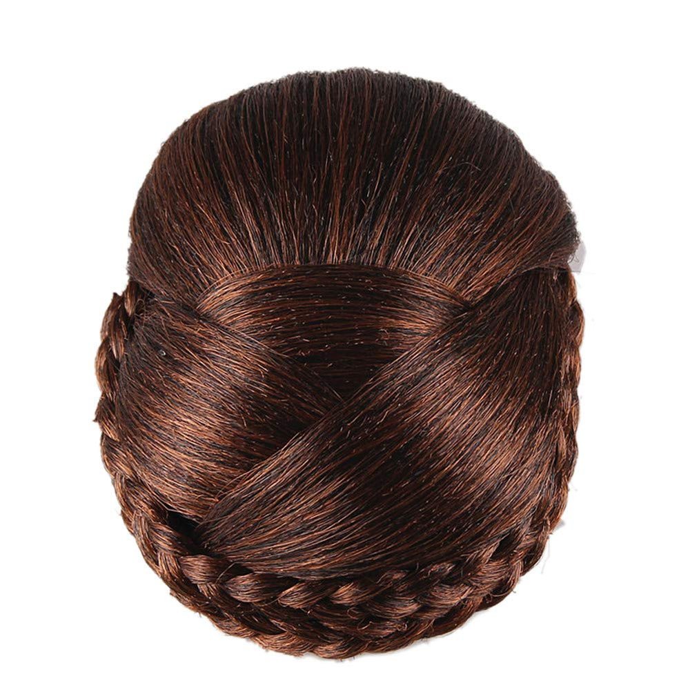 RemeeHi Stock Clip in Hairpiece Synthetic Beauty Updo Hair Piece for Women Light Brown