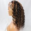 10A Ombre Headband Wig Deep Curly None Lace Front Wig for Black Women 100% Brazilian Human Hair Machine Made Wig 150% Density (18 inch, 150% Density) view 4