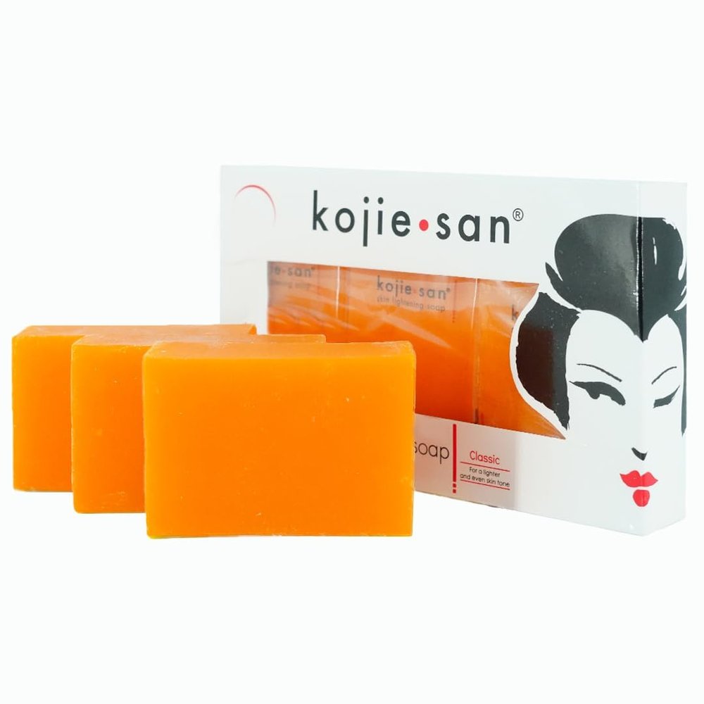 Kojie San Skin and Body Soap  Original Kojic Acid, Soap Bar with Coconut & Tea Tree Oil  3 x 65g Bars
