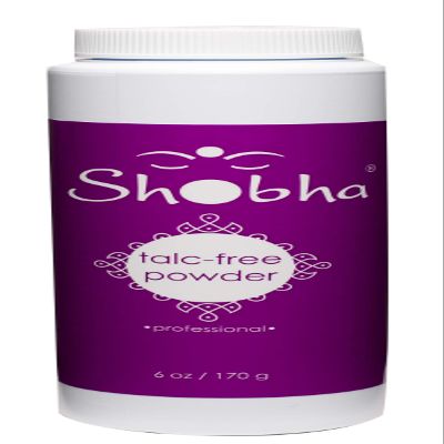 Shobha Professional Talc-Free Powder Pre-Waxing and Sugaring Body Powder - Natural and Organic Ingredients - Control Under Arm Sweat Post-Wax, 6oz