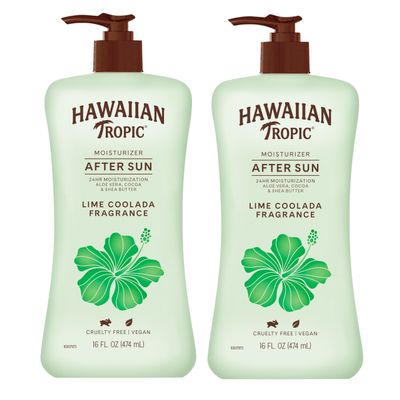 Hawaiian Tropic Lime Coolada After Sun Lotion | After Sun Care, Skin Care, Daily Moisturizing Lotion with Aloe, Cocoa Butter & Shea Butter, 16Fl Oz each Twin Pack