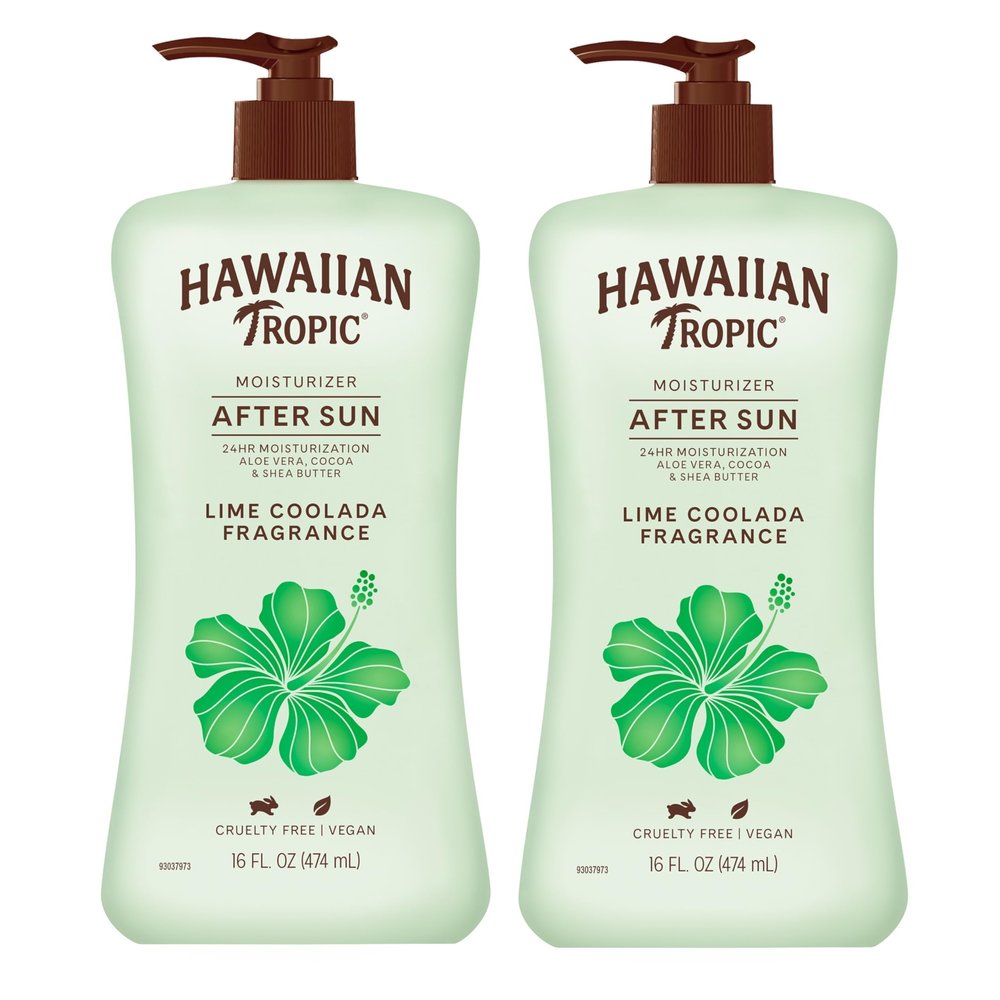 Hawaiian Tropic Lime Coolada After Sun Lotion | After Sun Care, Skin Care, Daily Moisturizing Lotion with Aloe, Cocoa Butter & Shea Butter, 16Fl Oz each Twin Pack