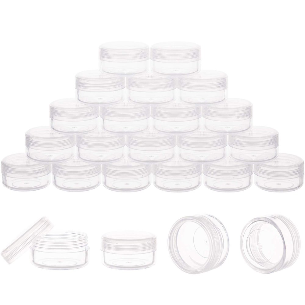 10 Gram Sample Containers with Lids, 10ML Sample Jars, 40 PCS Small Cosmetic Containers for Makeup, Lotion, Eye Shadow, Liquids, Powder, Lip Balms