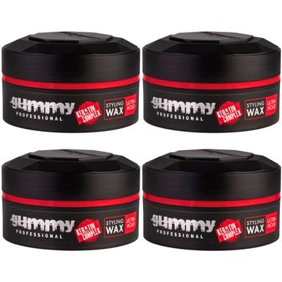 Gummy Professional Grooming Box Styling Wax Ultra Hold 150 ml (x4)