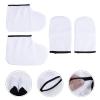 Beaupretty 4pcs Paraffin Wax Work Gloves Booties Wax Bath Hand Treatment Mitts Foot Spa Cover for Women Soft Cotton Mittens Feet Hand Care Set view 3