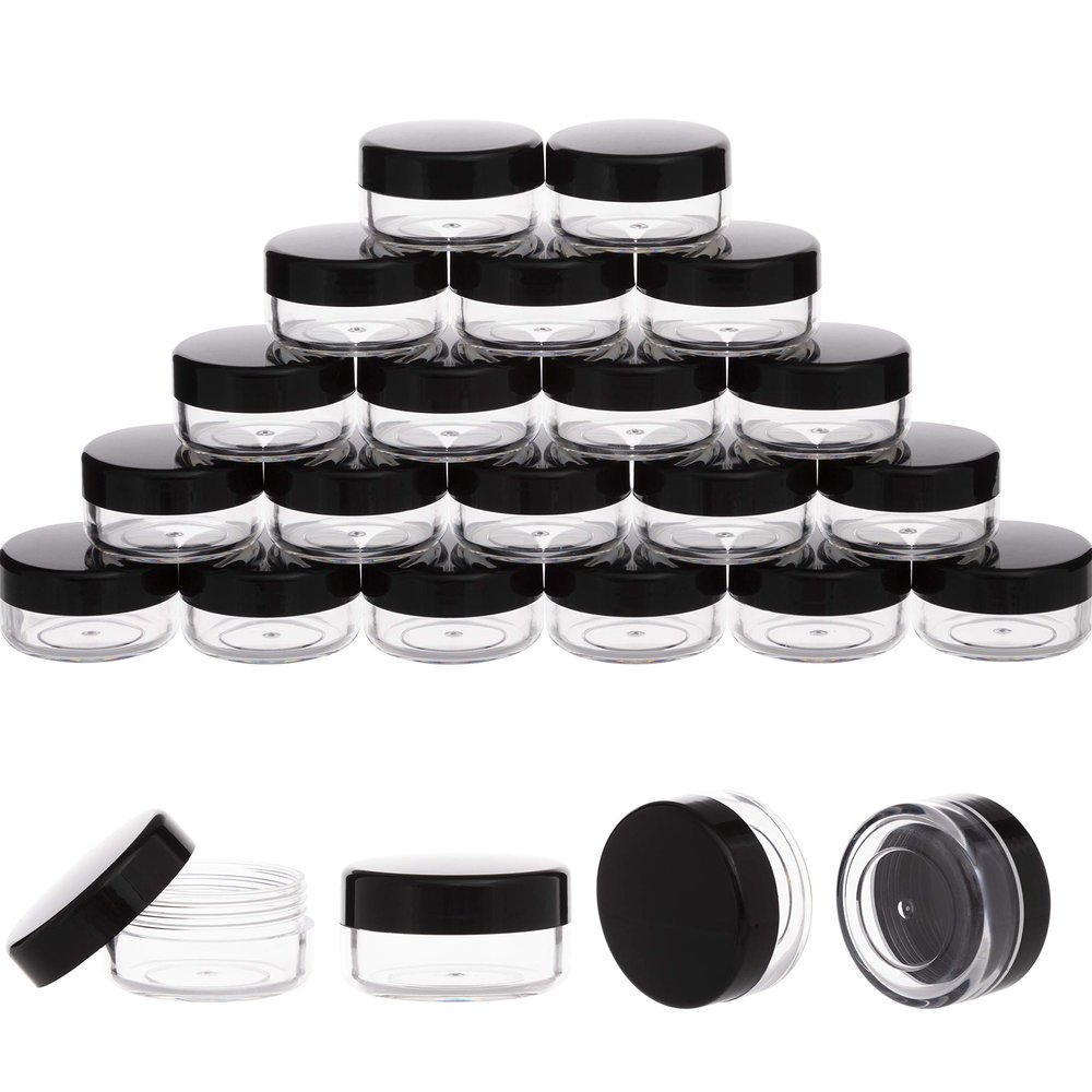 10 Gram Sample Containers with Lids, 10ML Sample Jars, 40 PCS Small Cosmetic Containers for Makeup, Lotion, Eye Shadow, Liquids, Powder, Lip Balms