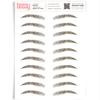 Brows by Bossy Studio & Co Temporary Eyebrow Tattoos Waterproof Eyebrow Stickers, False Tattoos Hair Like Peel Off Instant Transfer Brow upward brown view 1
