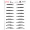 Brows by Bossy Studio & Co Temporary Eyebrow Tattoos Waterproof Eyebrow Stickers, False Tattoos Hair Like Peel Off Instant Transfer Brow straight black view 1