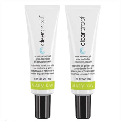 Mary Kay, 2 PCS CLEARPROOF ACNE TREATMENT GEL 1 FL OZ TRATAMIENTO EN GEL PARA PIEL CON ACN 28 G