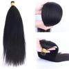 Coarse Yaki I Tip Human Hair Extension Yaki Straight Brazilian Virgin Hair Stick I Tip Hair African American Microlinks Fusion Hair Pre bonded 100Strands 100g (20inch 100strands, #1B(Natural Black)) view 2