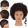 NEWSHAIR 9"afro mannequin head for braiding 4C Type 100% Human Hair Curly Hair Hairdresser Training Head African Cosmetology Doll Head for Styling Cornrow Braiding with Clamp Stand view 1