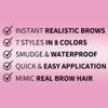 Brows by Bossy Studio & Co Temporary Eyebrow Tattoos Waterproof Eyebrow Stickers, False Tattoos Hair Like Peel Off Instant Transfer Brow straight medium brown view 4