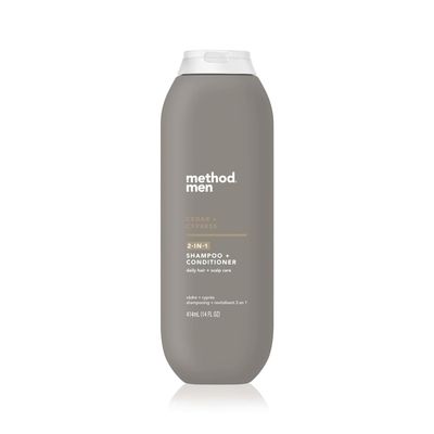 Method Men 2-in-1 Shampoo + Condtioner, Cedar + Cypress, 14 Ounces.