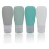 Vonpri Silicone Travel Bottles, Leak Proof Squeezable Refillable Travel Accessories Toiletries Containers Travel Size Cosmetic Tube for Shampoo Lotion Soap Liquids (2oz Grey/blue/white/green) view 1
