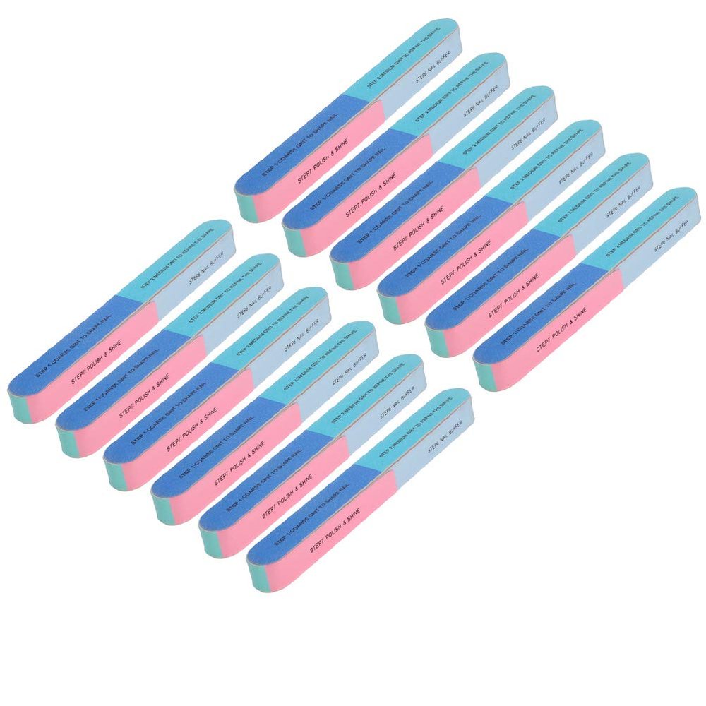 12pcs 6 Cuticle Nail Block Nail Filer and Buffer Nail Art Supplies Nail Sanding File Nail Brush 6 Way Nail Buffer Sanding Nail File mini Buffer Nail File Block Sanding bar Bulk