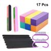 1 Set Polishing File Nail Block Nail Art Tools Buffing Block Mini Nail Brush Nail File kit Cleaning Tool Nail Emery Board Cleaning Kits Nail Tools Sanding Stripe Rectangle Buffer view 3