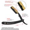 Beauty Hawk Professional Straight Edge Razor Blade - Shaving Razors for Men with 50 PCS Single Edge Blades - 24K Gold Plated Cap Barber Razor Blades for Ultimate Shaving Experience view 2