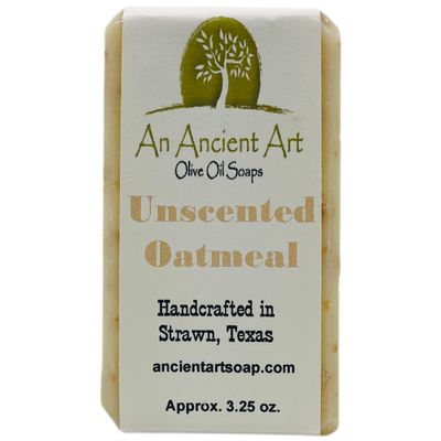 An Ancient Arts Bar Soap - All Natural Soap Handmade with Olive Oil, Palm Oil, and Coconut Oil (Unscented Oatmeal)