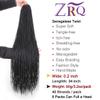 ZRQ 34 Inch 8 Packs Crochet Senegalese Twist Braids Hair Small Senegalese Twist Crochet Hair Micro Long Mambo Twist Crochet Braids For Black Women 40Strands/Pack(34"8packs,1b#) view 2