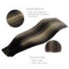 WENNALIFE Clip in Human Hair Extensions, 20 Inch 120g 7pcs Balayage Natural Black to Light Blonde Hair Extensions Clip in Human Hair Remy Clip in Hair Extensions Real Human Hair Double Weft view 4
