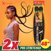 Sensationnel X-pression prestretched braiding hair - 2x braid 48 inch all kanekalon flame retardant synthetic braid for box braids and twists (1 pack, T1B/BLU) view 2