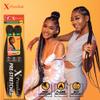 Sensationnel X-pression prestretched braiding hair - 2x braid 48 inch all kanekalon flame retardant synthetic braid for box braids and twists (1 pack, T1B/BLU) view 3