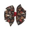 Buffalo Check Christmas Trees Pinwheel Hair Bow view 1